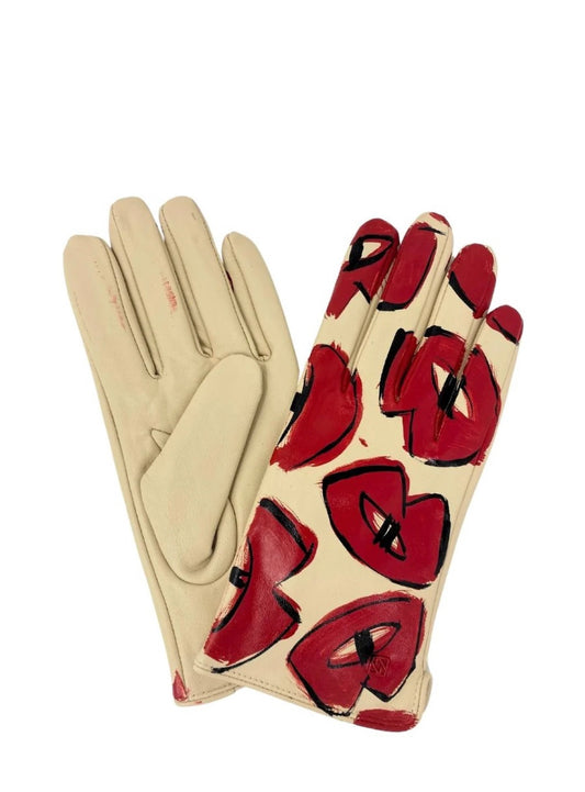 Lips Service Leather gloves (Cream)