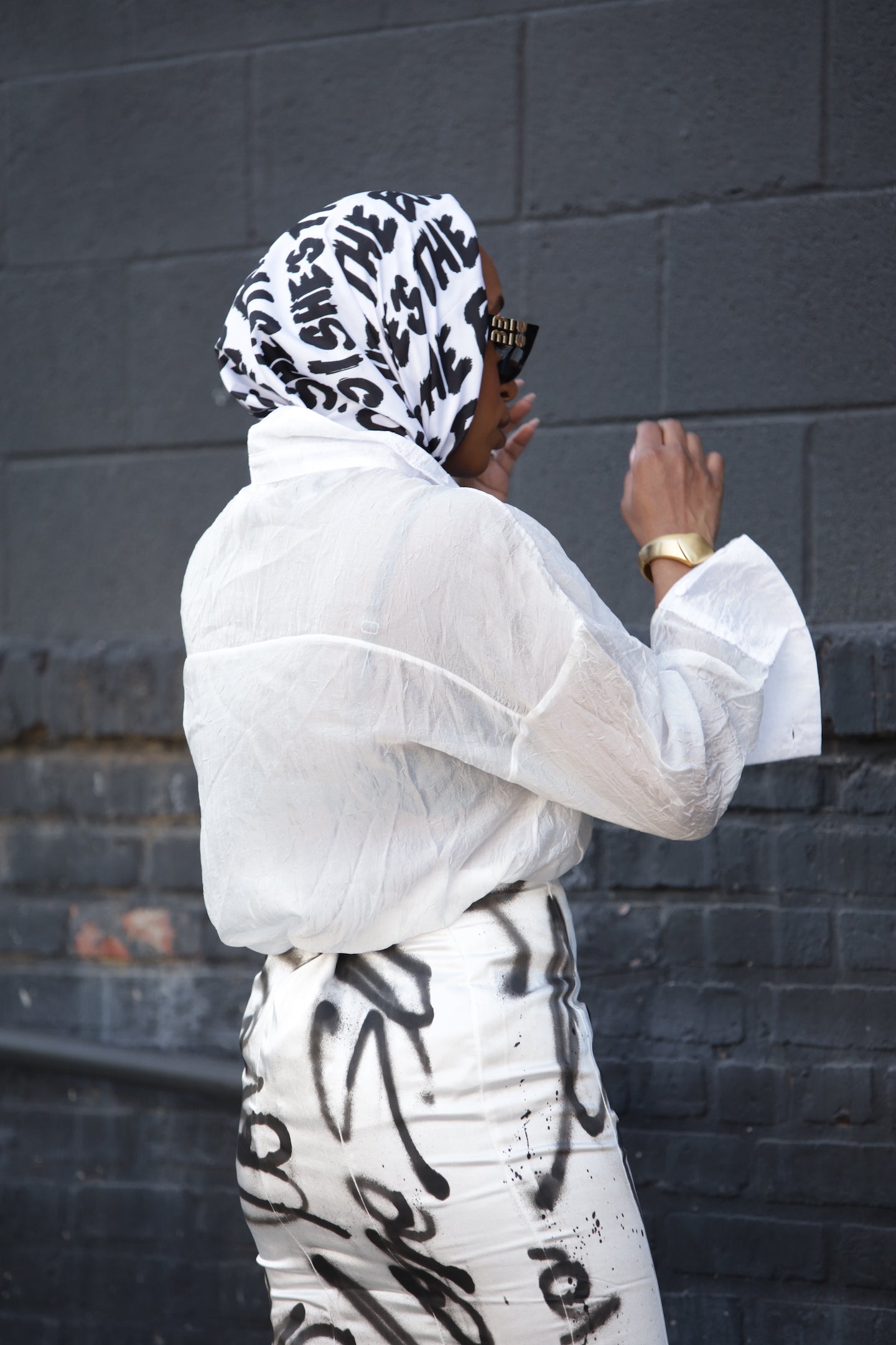 She's The Boss Scarf (White)