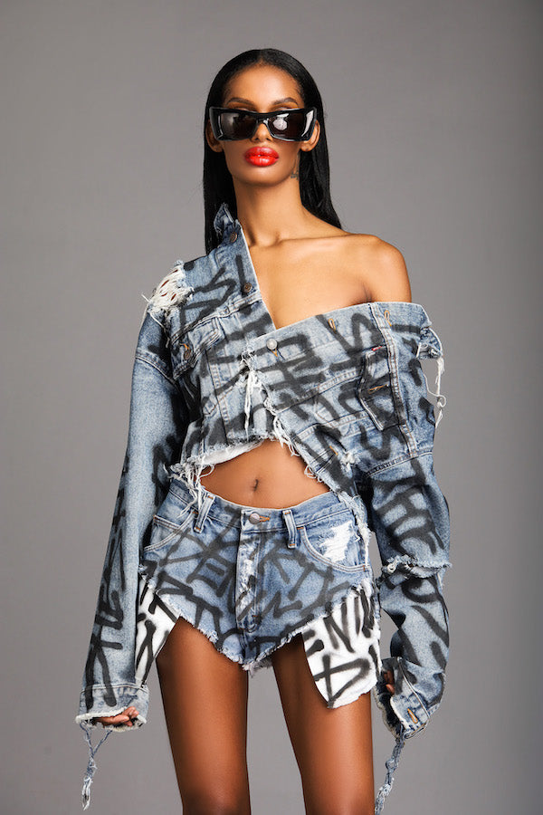BoogaSuga x Thesepinklips Dirty denim panty shorts