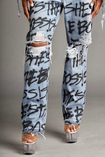 BoogaSuga x ThesePinkLips "She's The Boss" Jeans