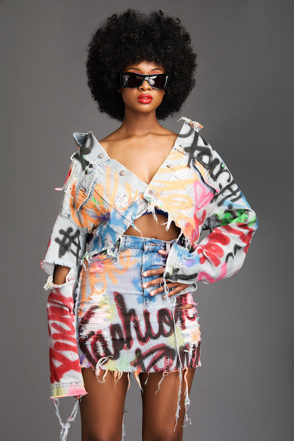 BoogaSuga X THESEPINKLIPS Tokyo Graffiti Skirt