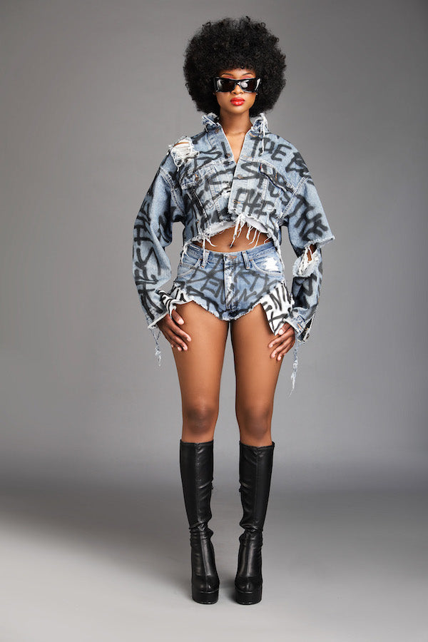 BoogaSuga x Thesepinklips Dirty denim panty shorts