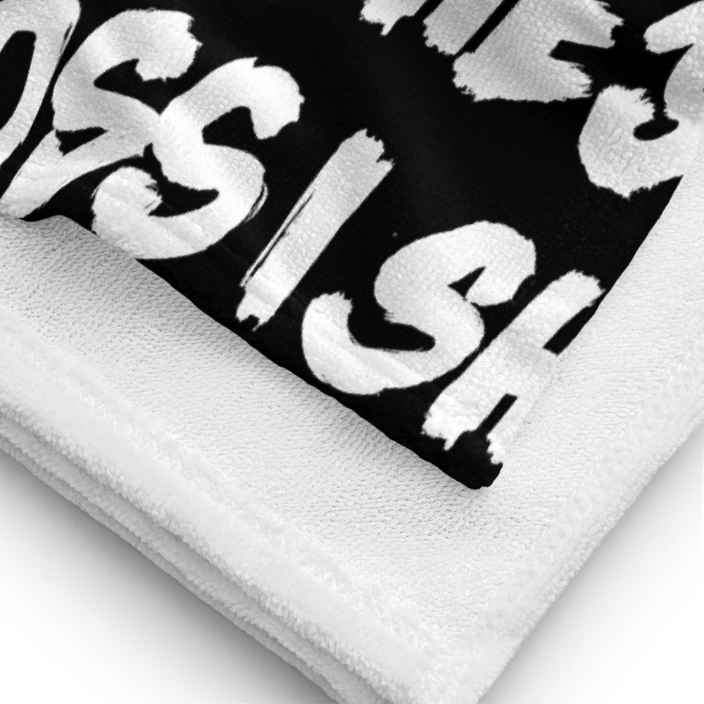 She's The Boss (Black) Towel