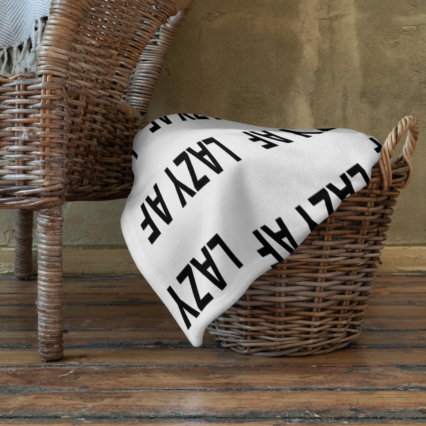 LAZY AF Blanket (White)