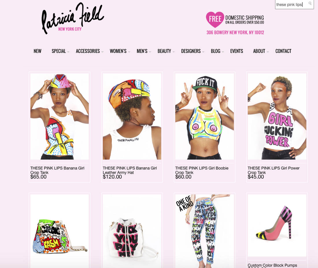 Exclusive THESEPINKLIPS for Patricia Field!