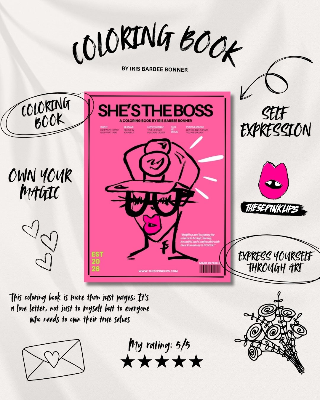 SHE'S THE BOSS COLORING BOOK!