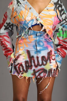 BoogaSuga X THESEPINKLIPS Tokyo Graffiti Skirt